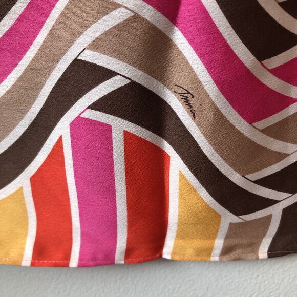 Trina Turk Dawn Top Womens Large Retro Stripe Mod 60s 70s Colorful Disco Party - Picture 4 of 11